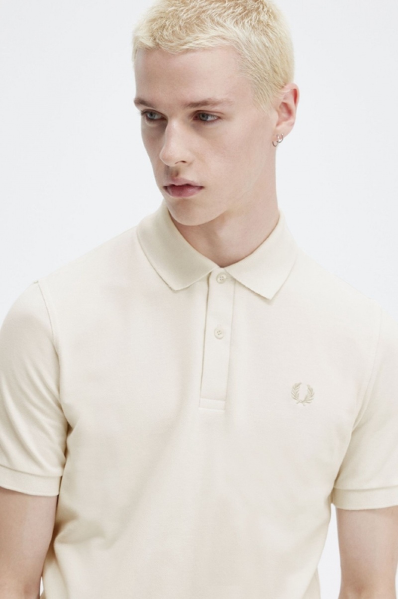 Fred Perry The Fred Perry Men's Shirts Beige | WOT-815027