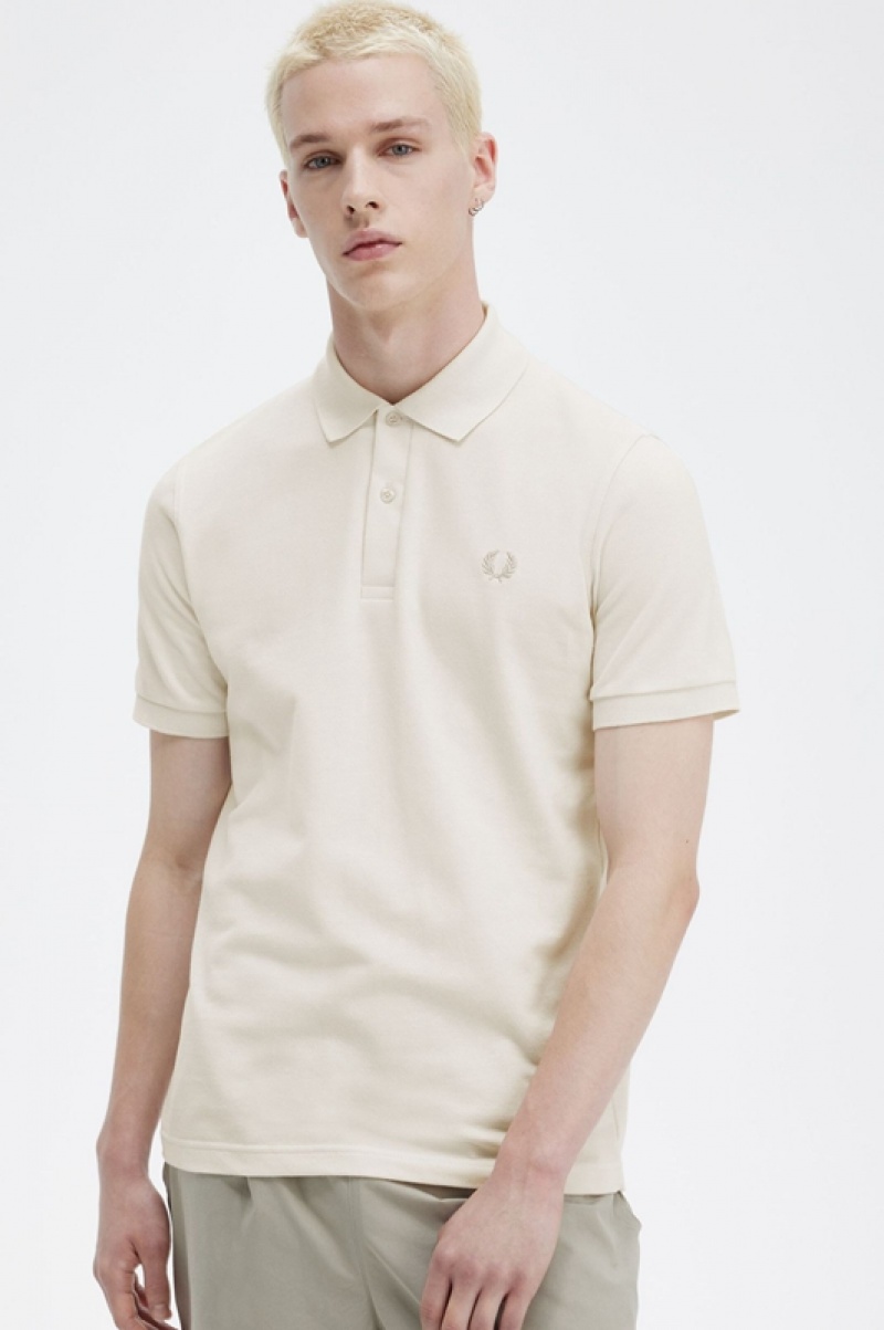 Fred Perry The Fred Perry Men's Shirts Beige | WOT-815027