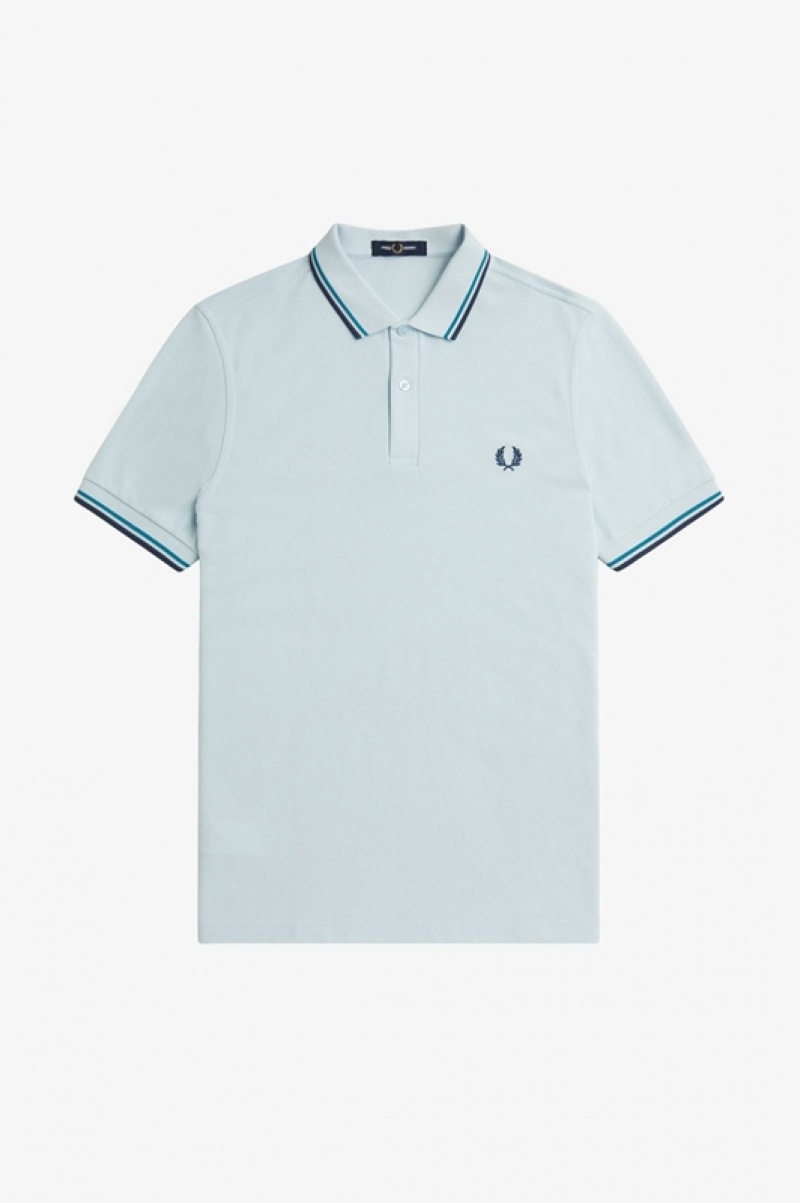 Fred Perry The Fred Perry Men's Shirts Blue | AMO-049721