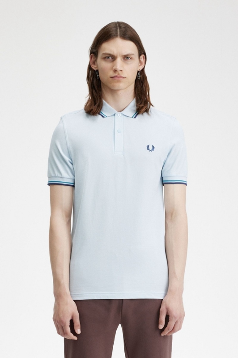 Fred Perry The Fred Perry Men's Shirts Blue | AMO-049721