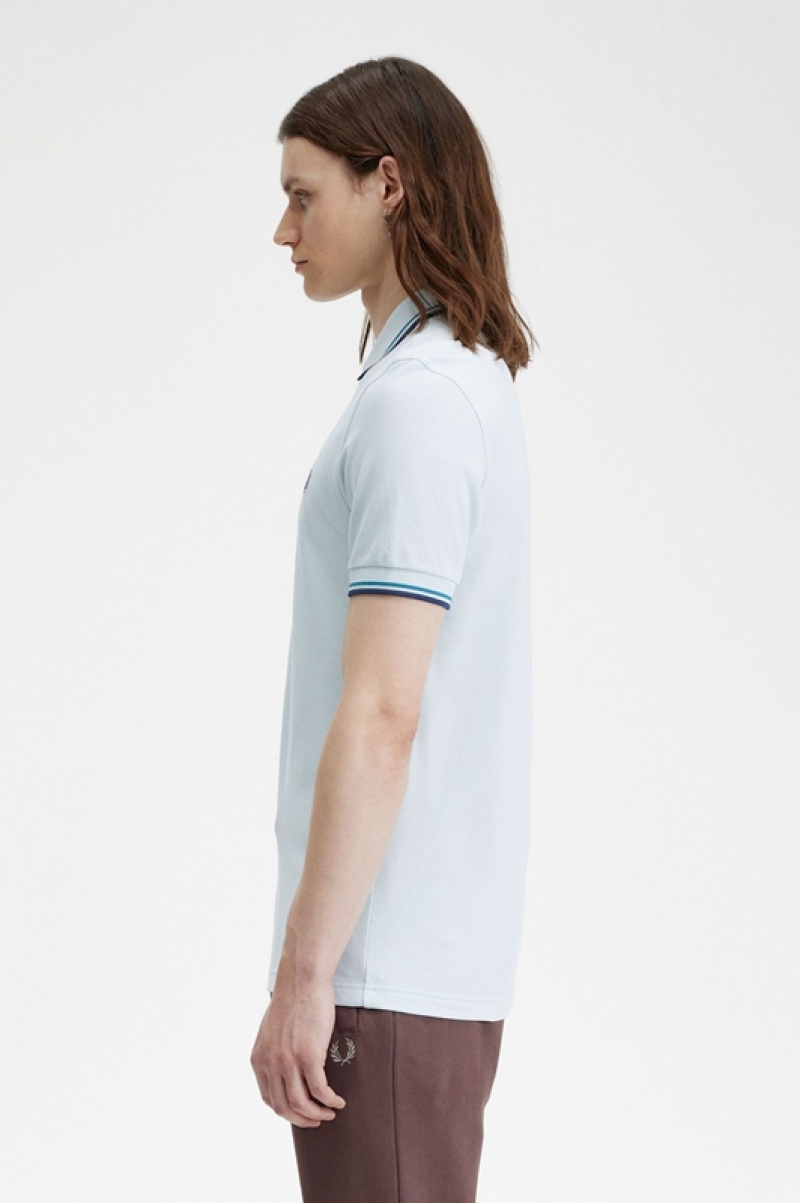 Fred Perry The Fred Perry Men's Shirts Blue | AMO-049721