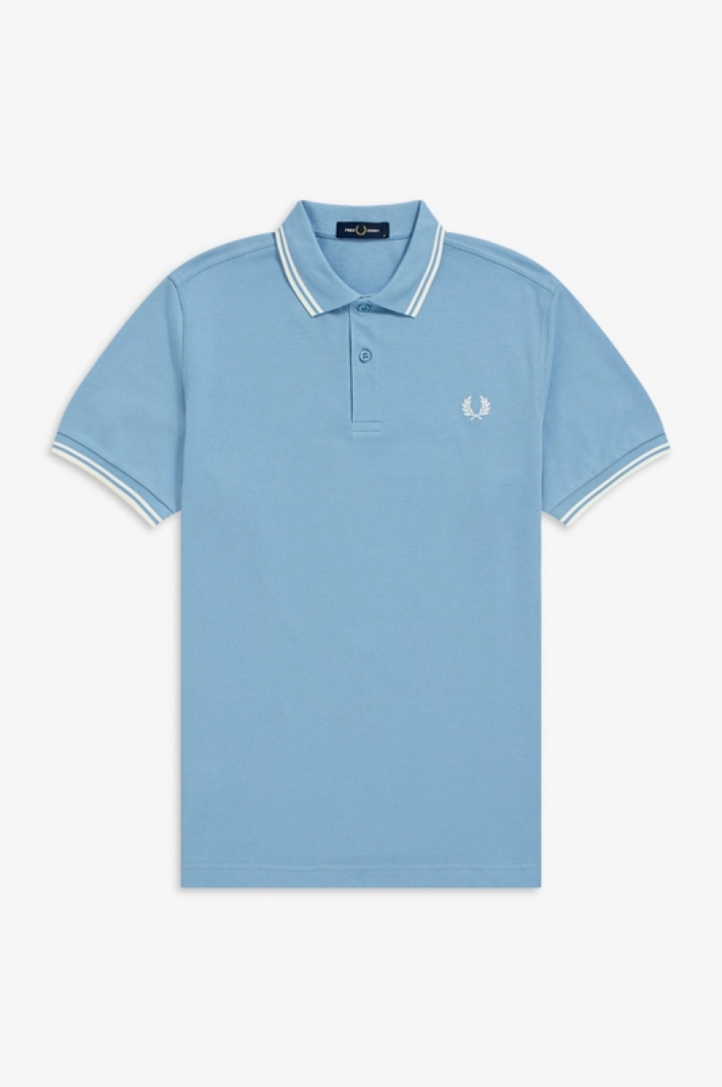 Fred Perry The Fred Perry Men's Shirts Blue | TMB-421830