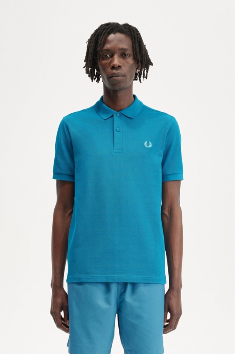 Fred Perry The Fred Perry Men's Shirts Blue | AMC-132986