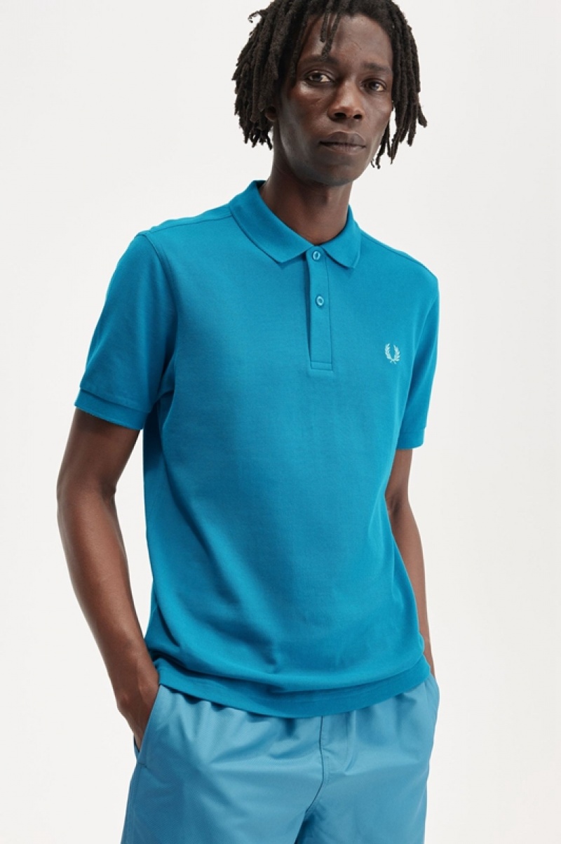 Fred Perry The Fred Perry Men's Shirts Blue | AMC-132986