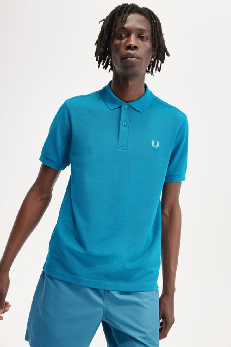 Fred Perry The Fred Perry Men's Shirts Blue | AMC-132986