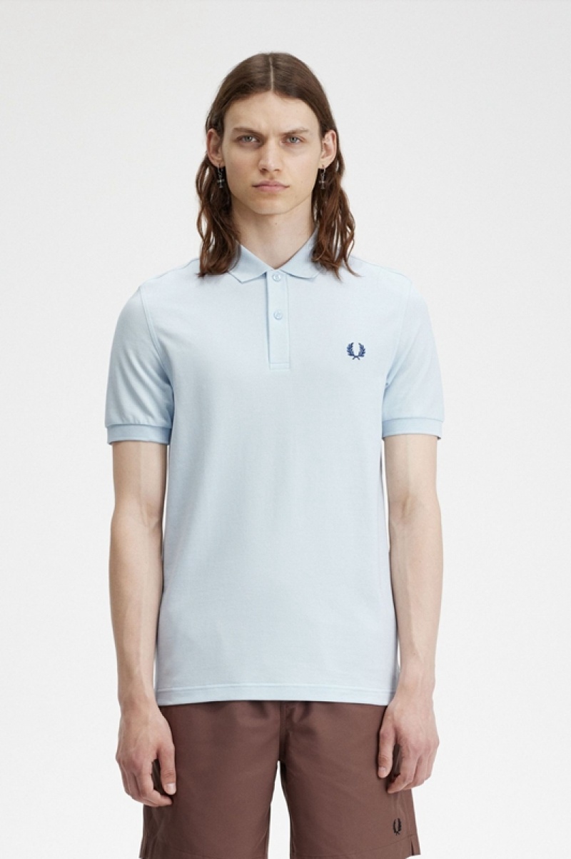 Fred Perry The Fred Perry Men's Shirts Blue | FIE-127635