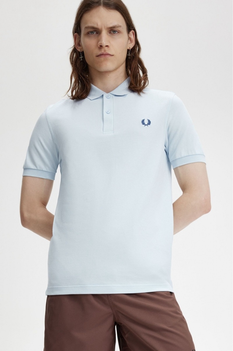 Fred Perry The Fred Perry Men's Shirts Blue | FIE-127635