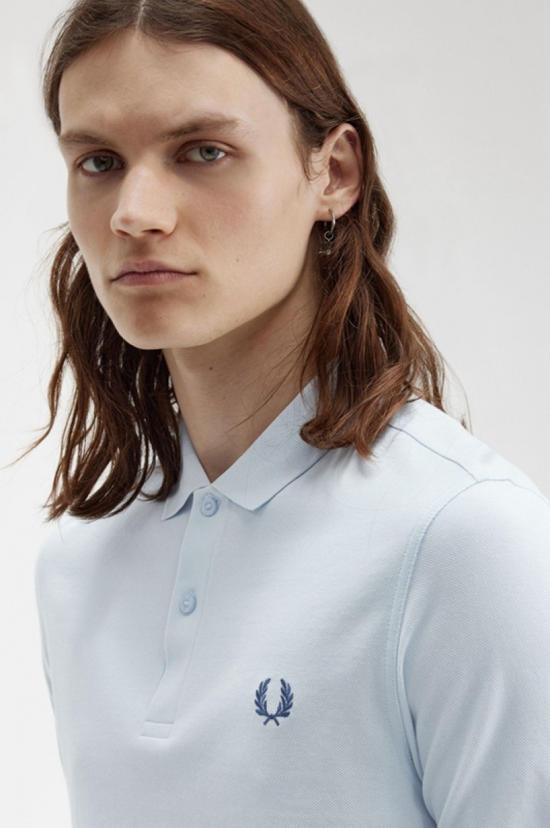 Fred Perry The Fred Perry Men's Shirts Blue | FIE-127635