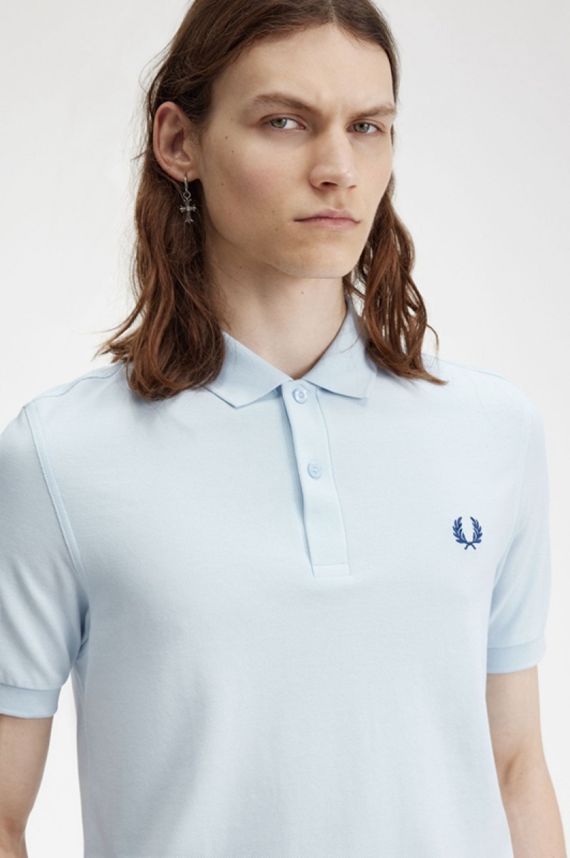 Fred Perry The Fred Perry Men's Shirts Blue | FIE-127635