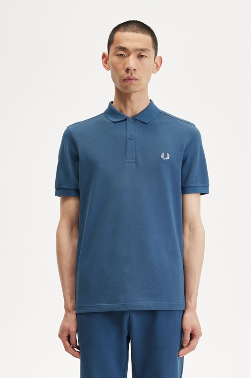 Fred Perry The Fred Perry Men's Shirts Blue | PDQ-278594