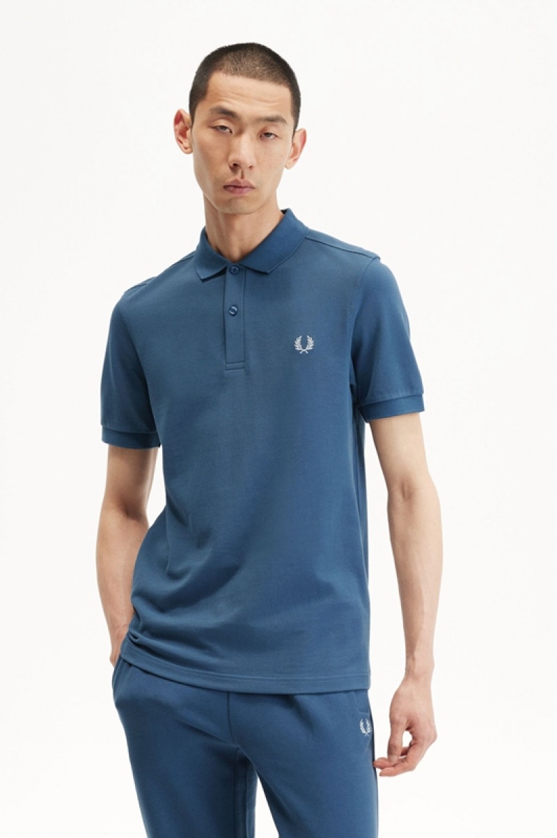 Fred Perry The Fred Perry Men's Shirts Blue | PDQ-278594