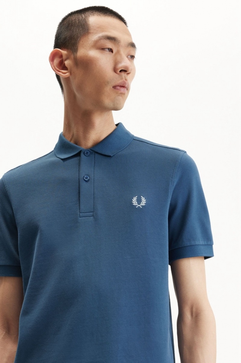 Fred Perry The Fred Perry Men's Shirts Blue | PDQ-278594