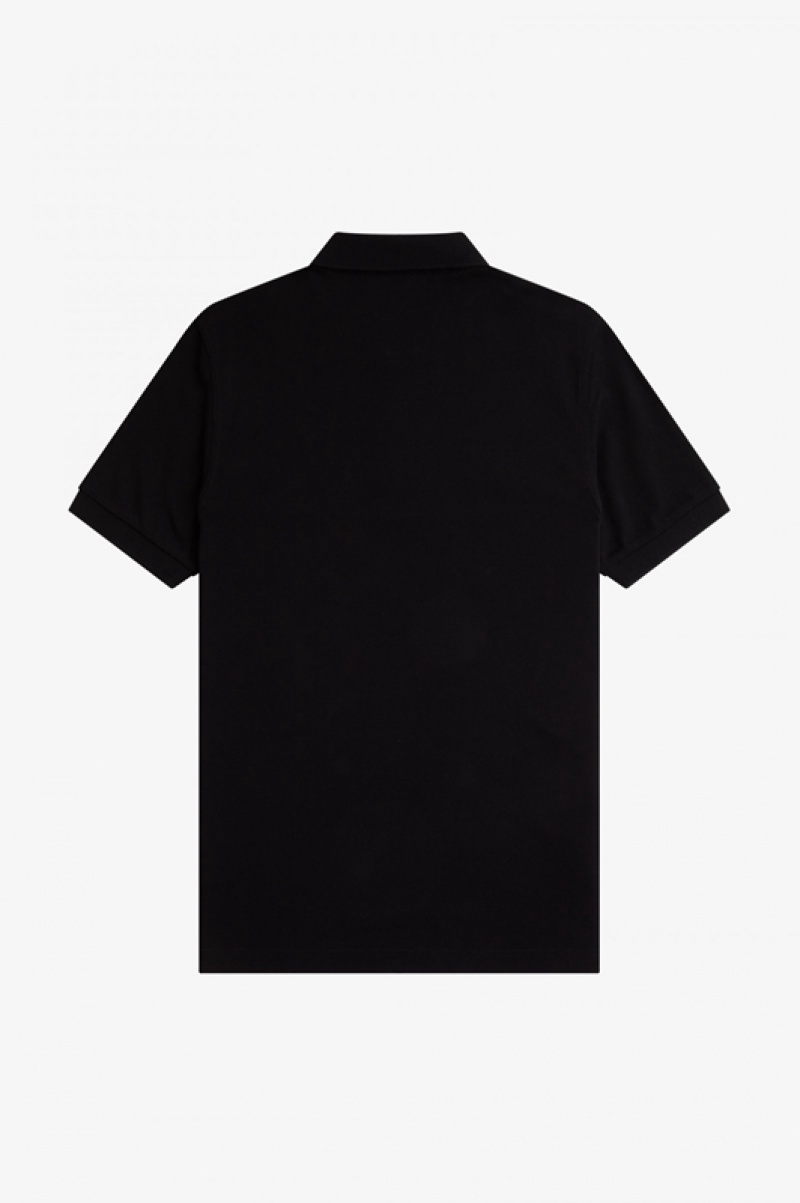 Fred Perry The Fred Perry Men's Shirts Black | YUQ-983654