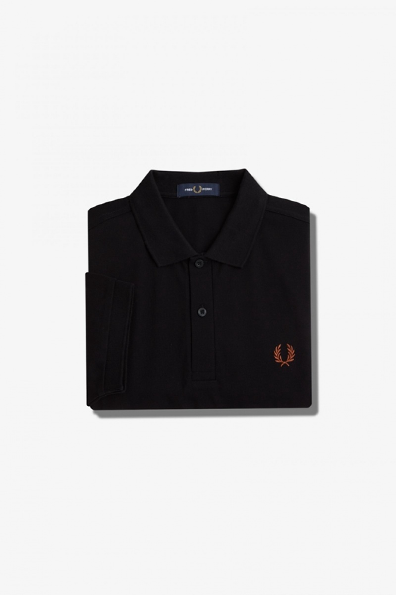 Fred Perry The Fred Perry Men\'s Shirts Black | YUQ-983654