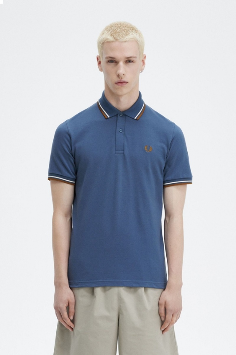 Fred Perry The Fred Perry Men's Shirts Blue | ESY-783519