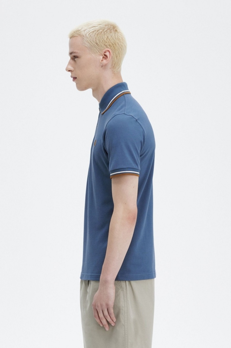 Fred Perry The Fred Perry Men's Shirts Blue | ESY-783519