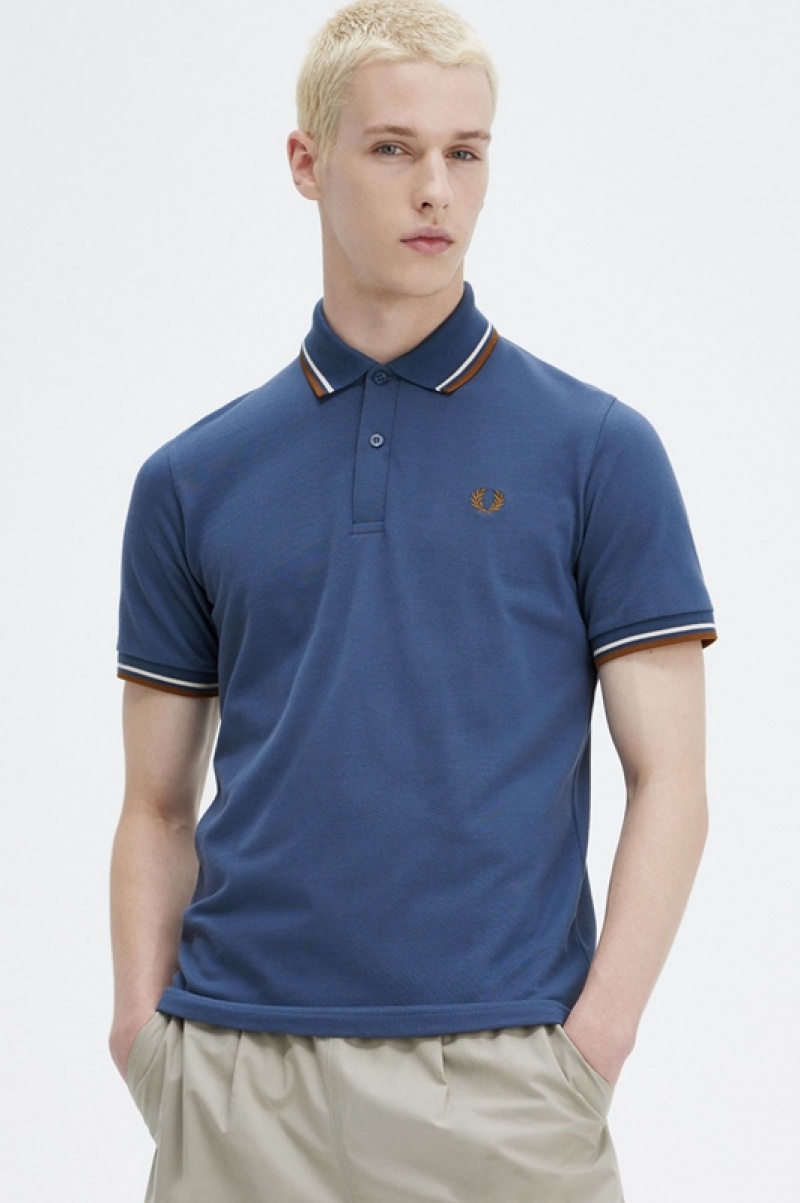 Fred Perry The Fred Perry Men's Shirts Blue | ESY-783519