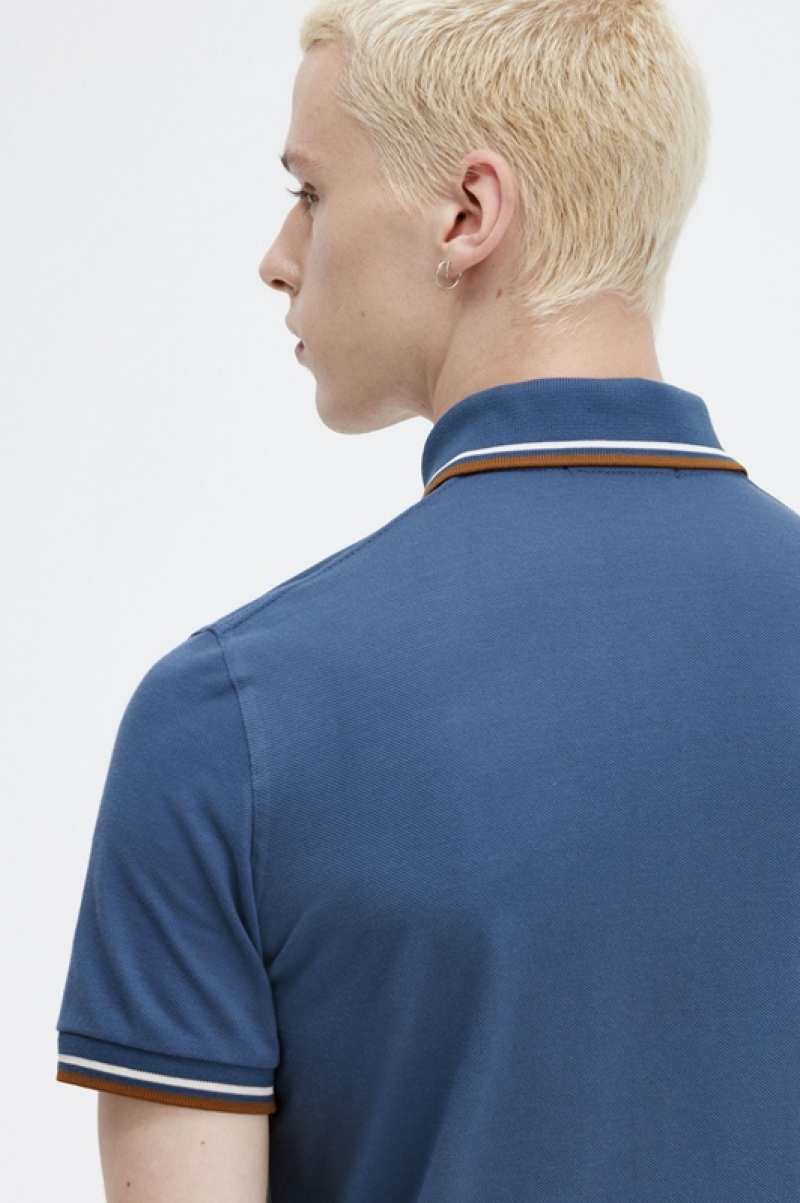 Fred Perry The Fred Perry Men's Shirts Blue | ESY-783519