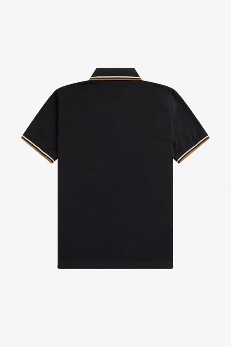 Fred Perry The Fred Perry Men's Shirts Black | GBZ-498753