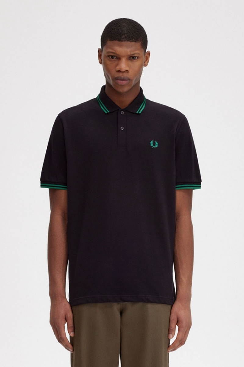 Fred Perry The Fred Perry Men's Shirts Black | EUC-637590