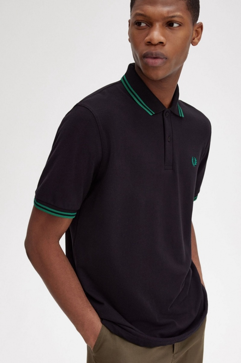 Fred Perry The Fred Perry Men's Shirts Black | EUC-637590