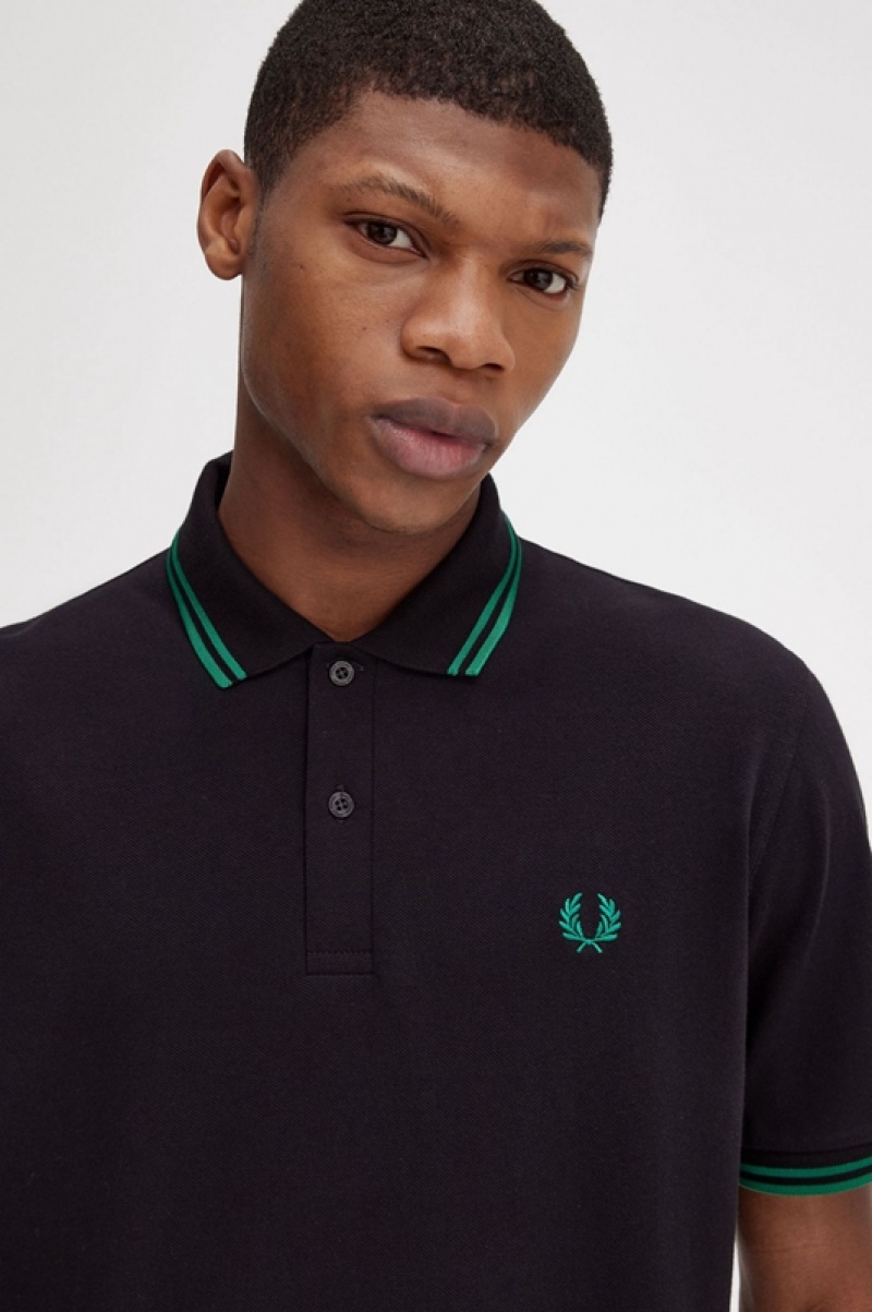 Fred Perry The Fred Perry Men's Shirts Black | EUC-637590