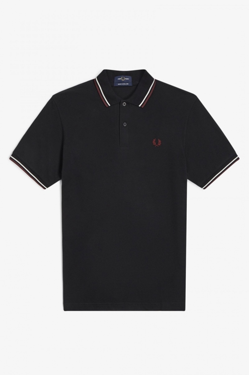 Fred Perry The Fred Perry Men's Shirts Black | PIZ-798152