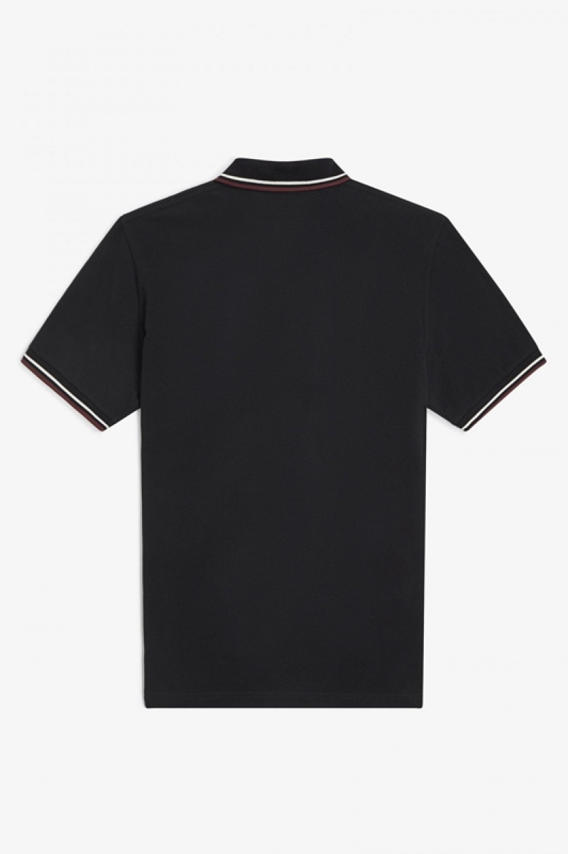 Fred Perry The Fred Perry Men's Shirts Black | PIZ-798152