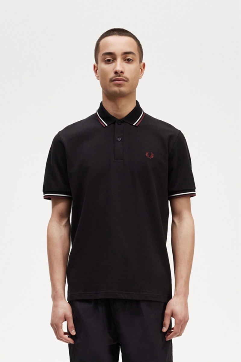 Fred Perry The Fred Perry Men's Shirts Black | PIZ-798152