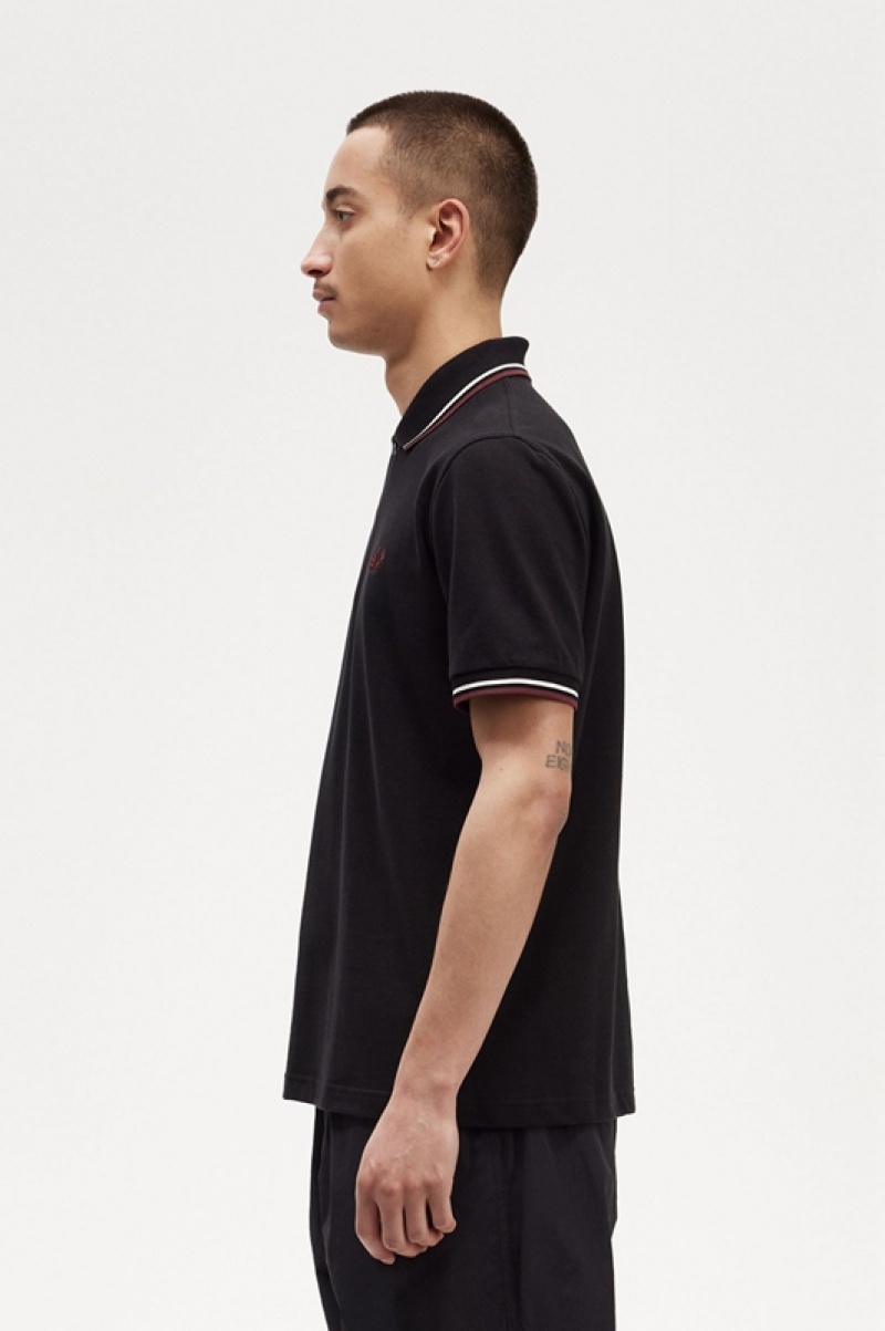 Fred Perry The Fred Perry Men's Shirts Black | PIZ-798152