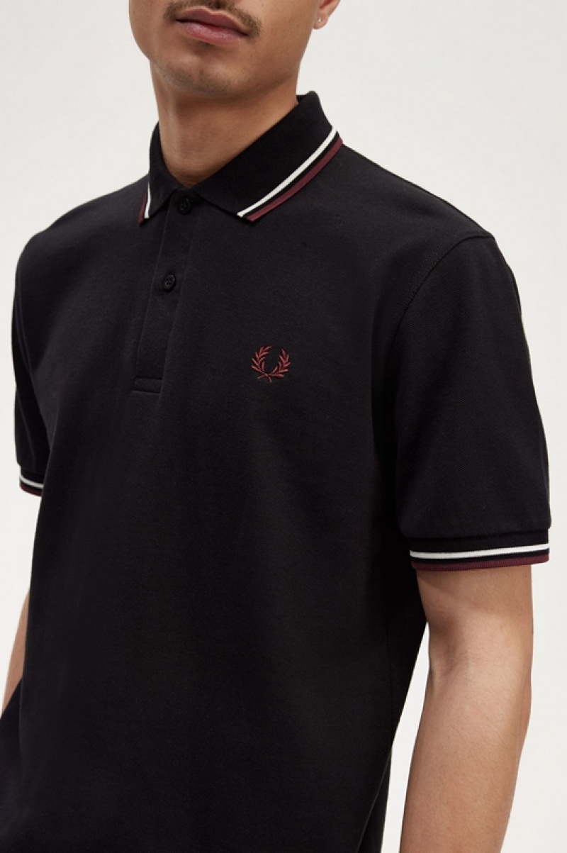 Fred Perry The Fred Perry Men's Shirts Black | PIZ-798152