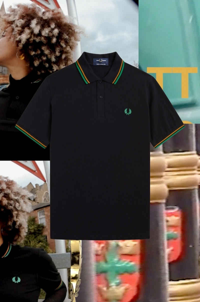 Fred Perry The Fred Perry Men's Shirts Black | ZUQ-241769