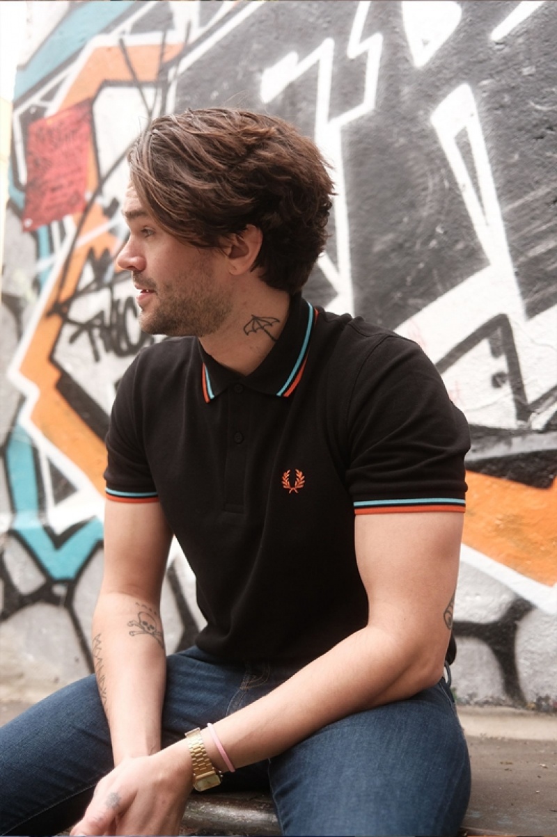 Fred Perry The Fred Perry Men's Shirts Black | RIC-703581