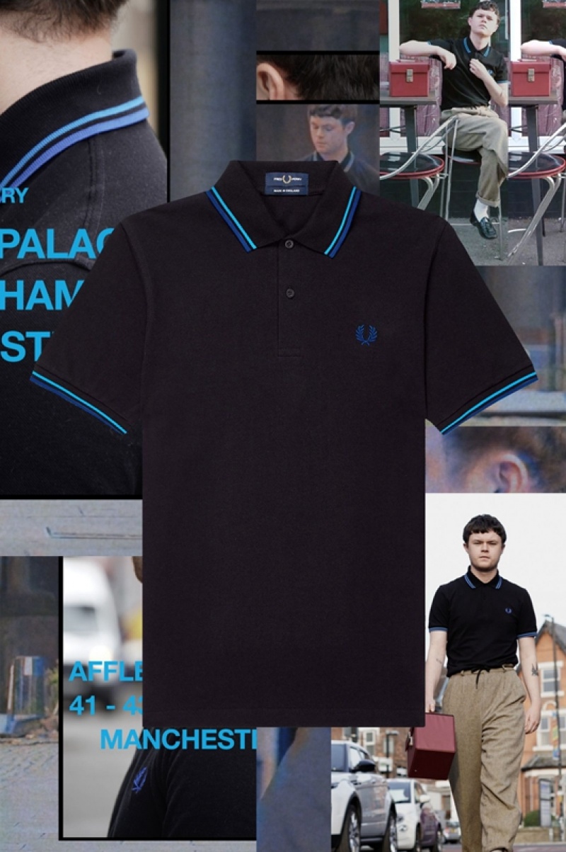 Fred Perry The Fred Perry Men's Shirts Black | RUT-324509