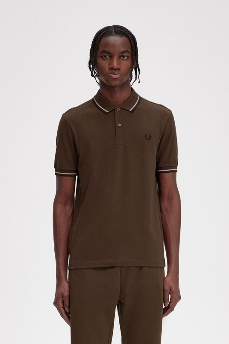 Fred Perry The Fred Perry Men's Shirts Brown | TOP-710465