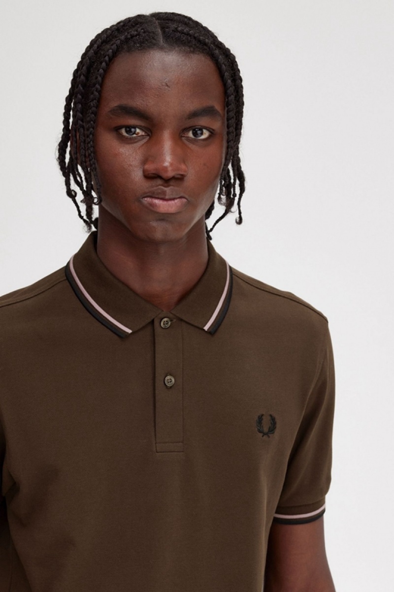 Fred Perry The Fred Perry Men's Shirts Brown | TOP-710465