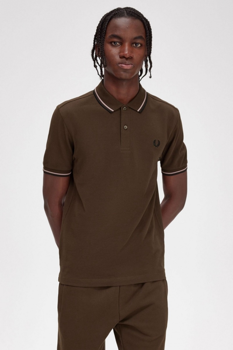 Fred Perry The Fred Perry Men's Shirts Brown | TOP-710465