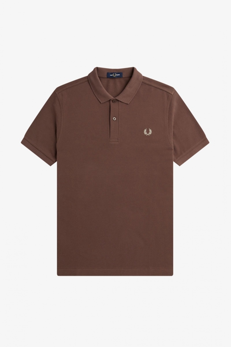 Fred Perry The Fred Perry Men's Shirts Brown | PRD-674891