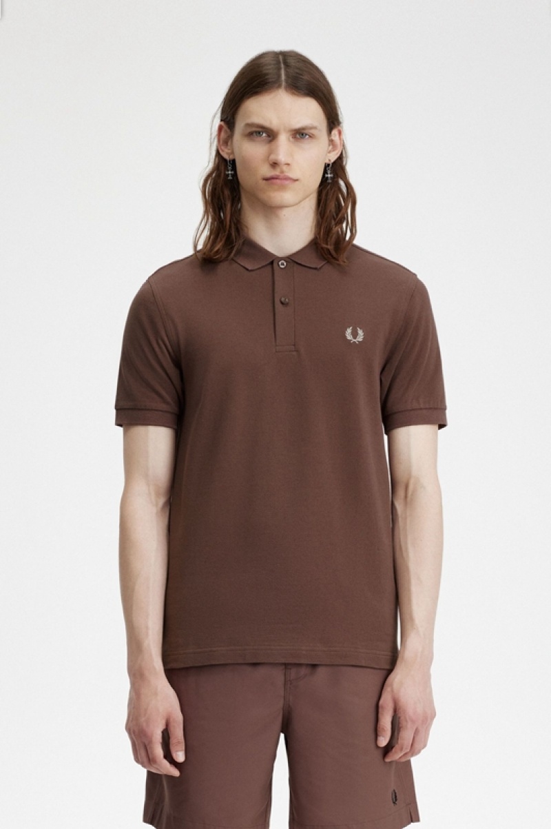 Fred Perry The Fred Perry Men's Shirts Brown | PRD-674891