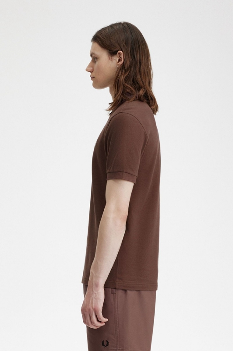 Fred Perry The Fred Perry Men's Shirts Brown | PRD-674891