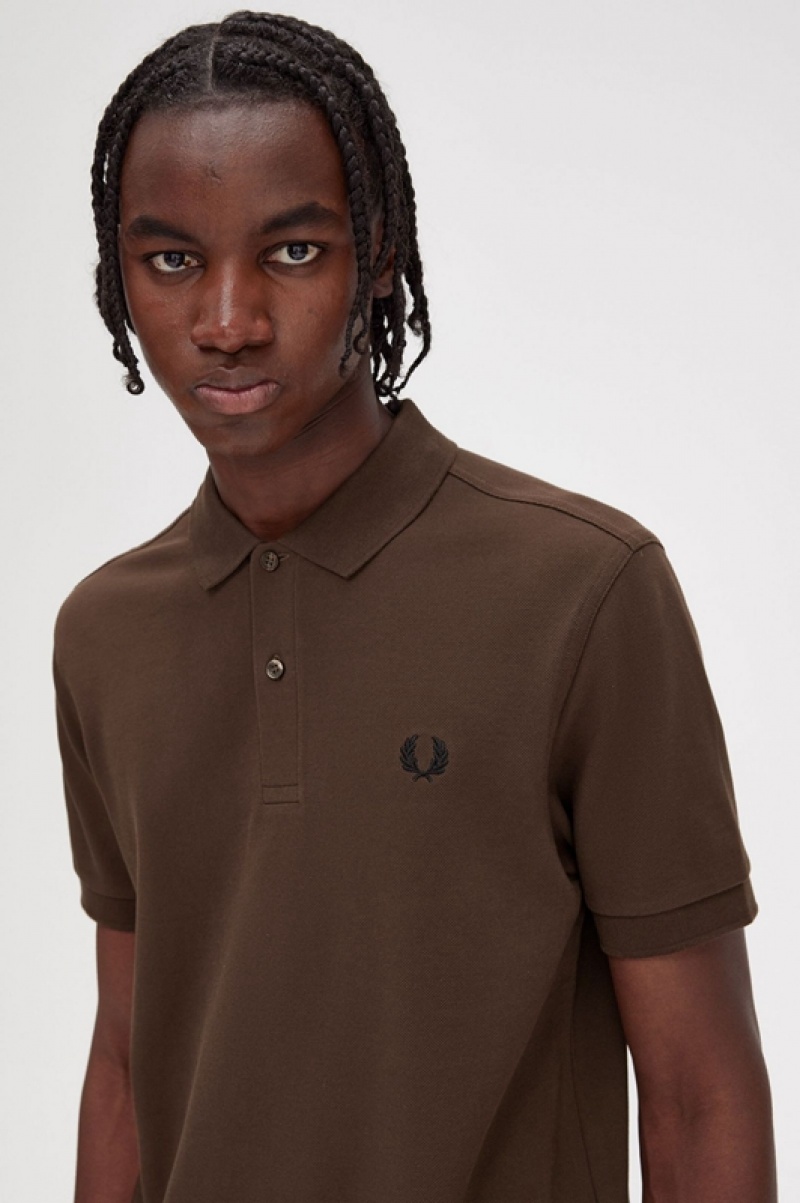 Fred Perry The Fred Perry Men's Shirts Brown | PZD-645903