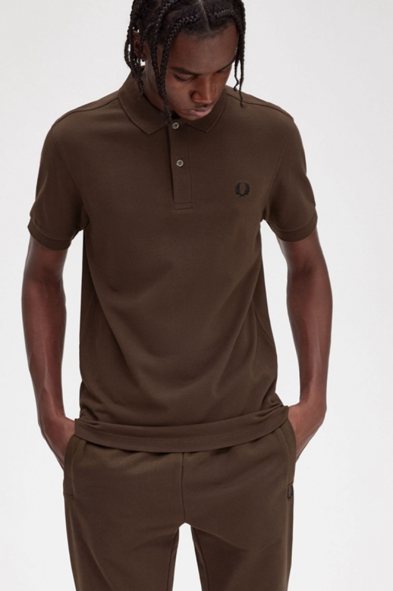 Fred Perry The Fred Perry Men's Shirts Brown | PZD-645903