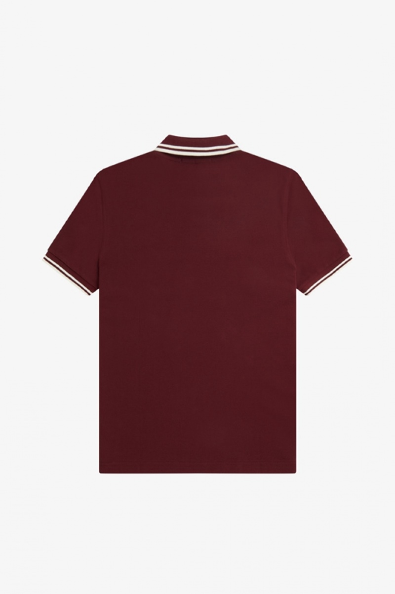 Fred Perry The Fred Perry Men's Shirts Burgundy | UOF-278319