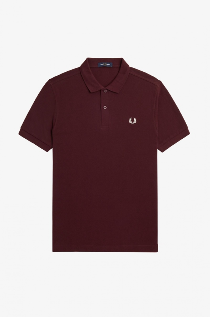 Fred Perry The Fred Perry Men's Shirts Burgundy | TAF-206531