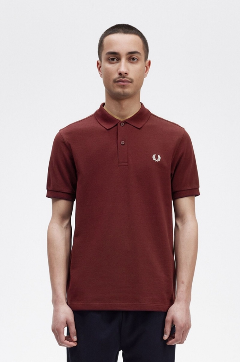 Fred Perry The Fred Perry Men's Shirts Burgundy | TAF-206531