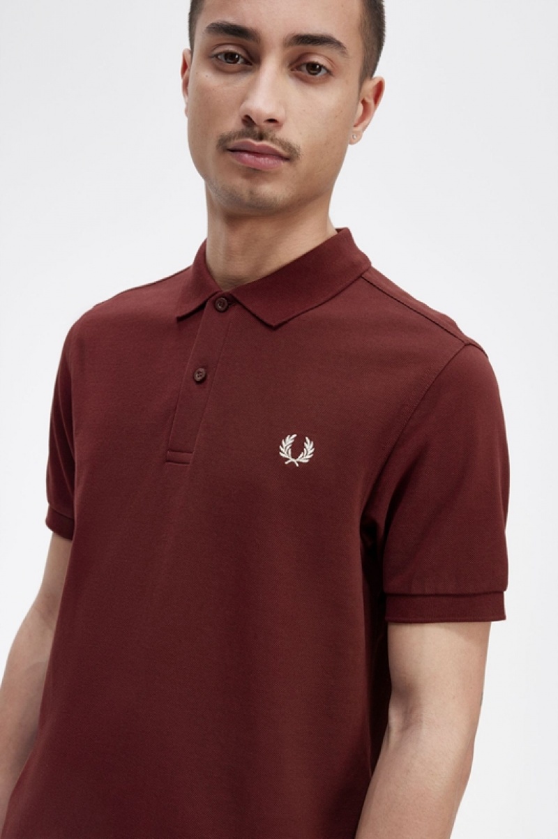 Fred Perry The Fred Perry Men's Shirts Burgundy | TAF-206531