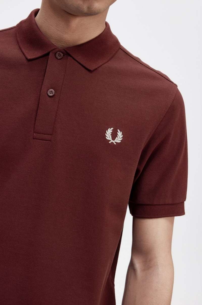 Fred Perry The Fred Perry Men's Shirts Burgundy | TAF-206531