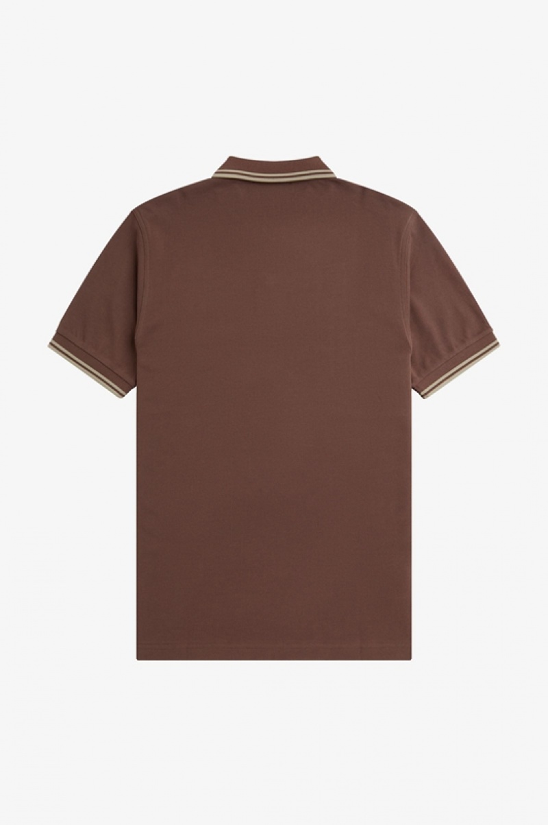 Fred Perry The Fred Perry Men's Shirts Chocolate | XKN-634520