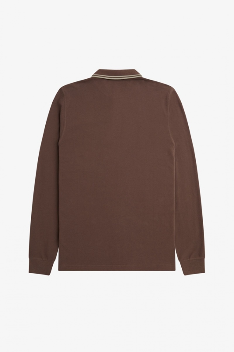 Fred Perry The Fred Perry Men's Shirts Chocolate | FWQ-698205