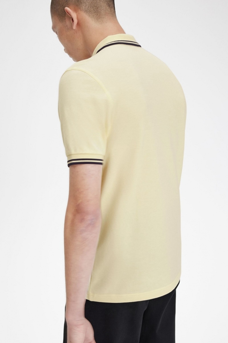 Fred Perry The Fred Perry Men's Shirts Cream | FAD-315206